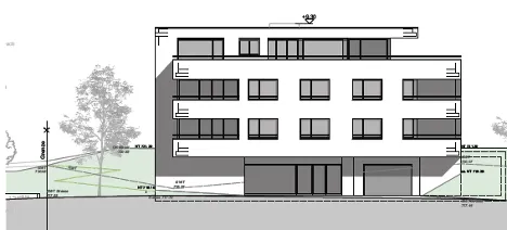 Skizze des Mehrfamilienhauses Albisblick